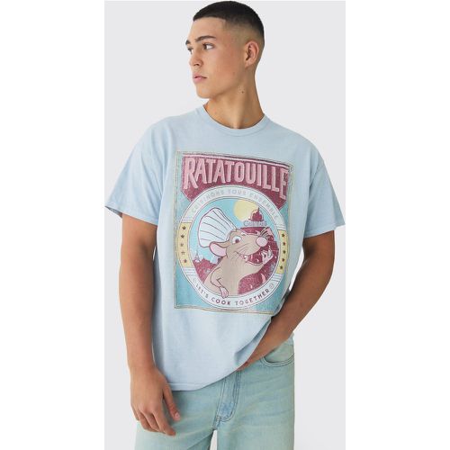 Camiseta Oversize De Disney Con Lavado A La Piedra Y Estampado De Ratouille - boohoo - Modalova