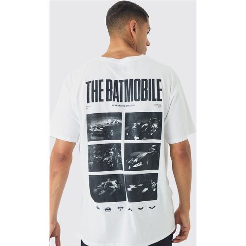 T-shirt oversize ufficiale di Batman con stampa di Batmobile - boohoo - Modalova