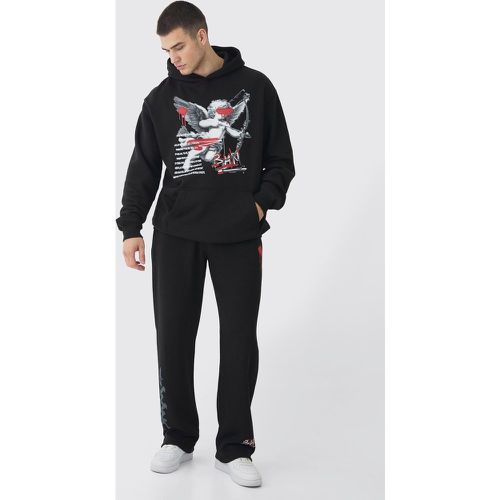 Tall Cherub Graffiti Graphic Hoodie & Relaxed Fit Jogger Tracksuit - boohoo - Modalova