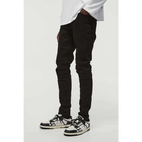 Jeans stile Biker Skinny Fit con pannelli - boohoo - Modalova