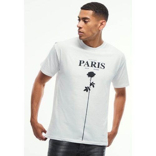 T-shirt Regular Fit con grafica Paris disegnata a linee - boohoo - Modalova