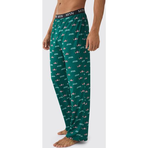 Pantalón Para Estar En Casa Navideño Man Lets Get Wavy - boohoo - Modalova