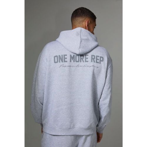 Sudadera Man Active Oversize Con Capucha Y Estampado One More Rep - boohoo - Modalova