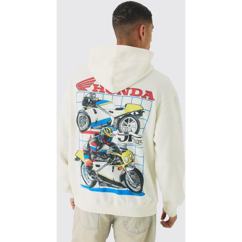 Felpa oversize con stampa ufficiale Honda JT Racing e cappuccio - boohoo - Modalova