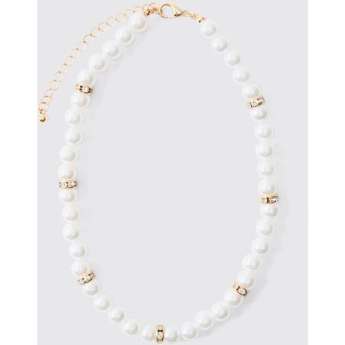 Pearl Bead Necklace in Gold - boohoo - Modalova