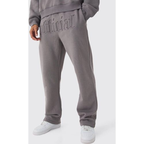 Pantalón Deportivo Recto Official Con Relieve - boohoo - Modalova