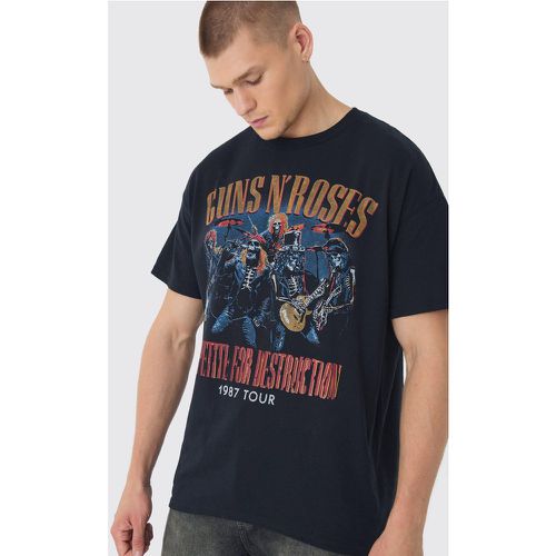 T-shirt oversize ufficiale Guns N Roses - boohoo - Modalova