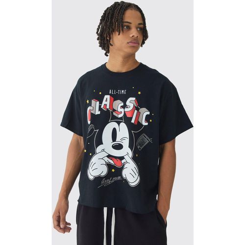 Camiseta Oversize Recta De Disney Con Estampado De Mickey Mouse - boohoo - Modalova