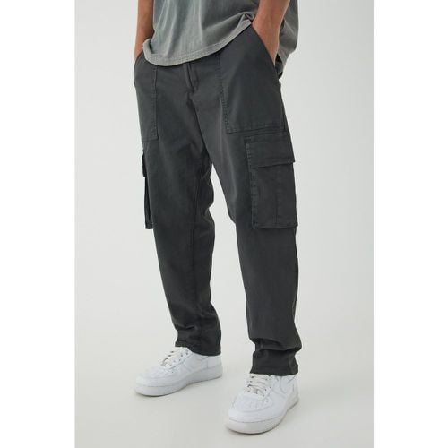 Pantalón Chino Cargo De Pernera Recta Y Algodón - boohoo - Modalova