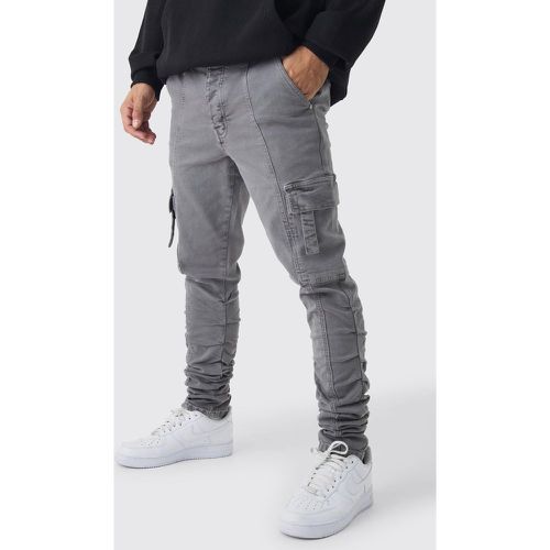 Pantaloni Cargo Skinny Fit con ruches, spalline e ruches - boohoo - Modalova