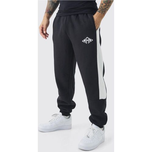 Pantalón Deportivo Regular Man Con Colores En Bloque Y Rombos - boohoo - Modalova