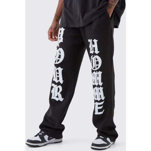 Pantalón Deportivo Tall Holgado Con Estampado En Relieve - boohoo - Modalova