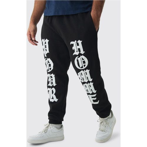 Plus Pour Homme Puff Print Jogger - boohoo - Modalova