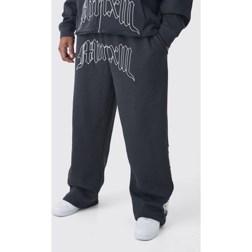 Pantaloni tuta Plus Size rilassati in lavaggio acido con stampa di angelo - boohoo - Modalova