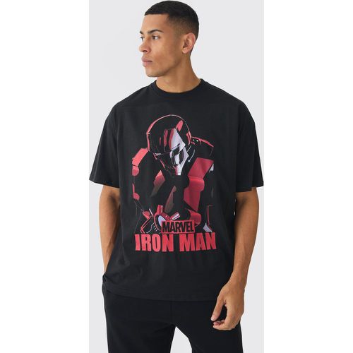 Camiseta Oversize Con Estampado De Marvel Iron Man - boohoo - Modalova