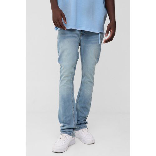 Jeans a zampa Skinny Fit Stretch in blu antico - boohoo - Modalova