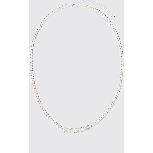 Collar Plateado Rizz Con Incrustaciones - boohoo - Modalova