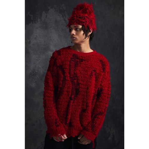 Trippie Redd Drop Stitch Textured Boxy Oversized Jumper - boohoo - Modalova