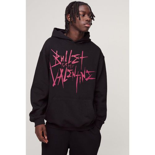 Sudadera Oversize Con Capucha Y Estampado Bullet For My Valentine - boohoo - Modalova