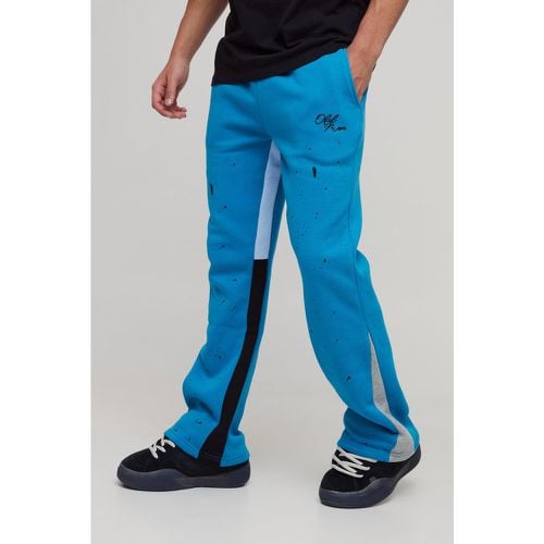 Pantaloni tuta Regular Fit Ltd Edt con inserti e schizzi di colore - boohoo - Modalova