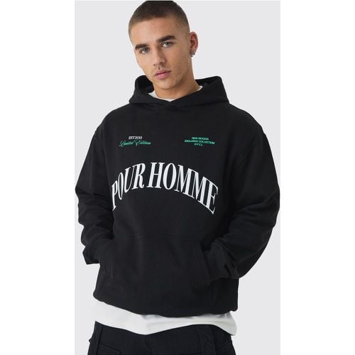 Sudadera Oversize Con Capucha Y Estampado Homme - boohoo - Modalova