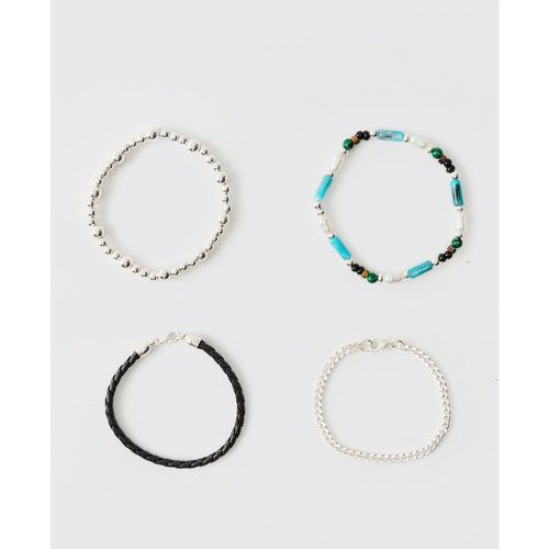 Pack De 3 Pulseras Mixtas, Gris - boohoo - Modalova