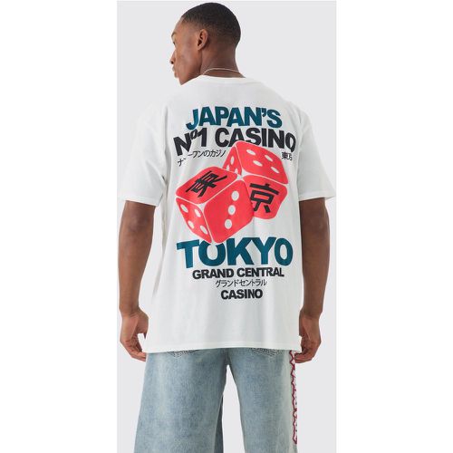 Oversized Japan Casino Print T-shirt - boohoo - Modalova