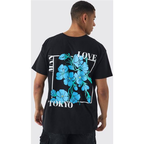 Oversized Floral Back Print T-shirt - boohoo - Modalova
