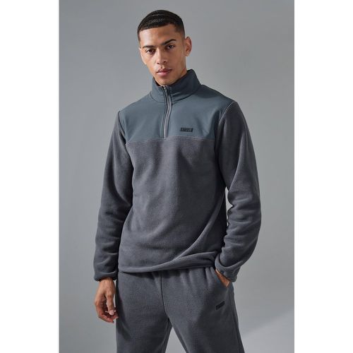 Felpa Man Active con zip corta - boohoo - Modalova