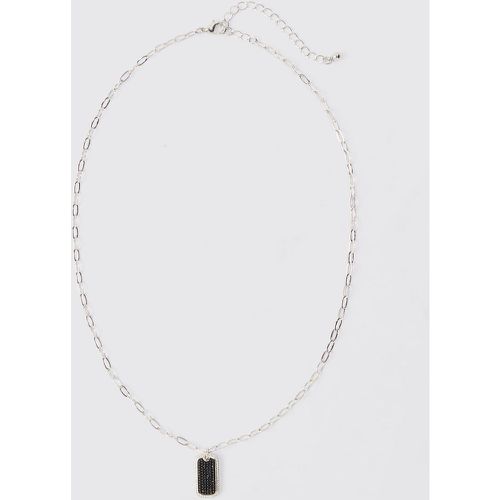 Collar De Cadena Con Colgante De Incrustaciones - boohoo - Modalova