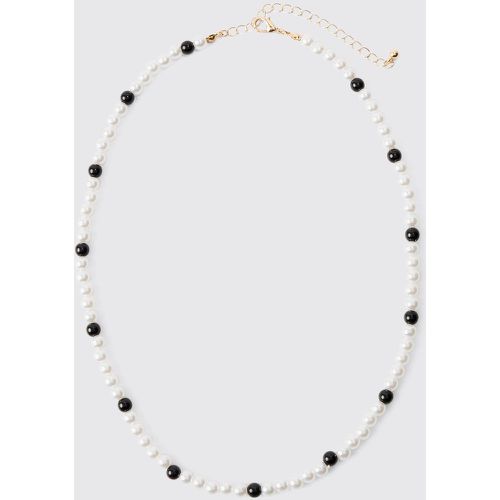 Collana di perle e perline, Bianco - boohoo - Modalova