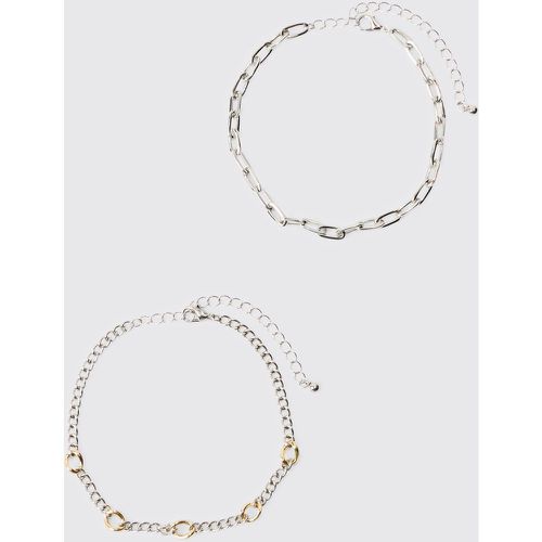 Bracciali in metallo misti - set di 2 paia - boohoo - Modalova