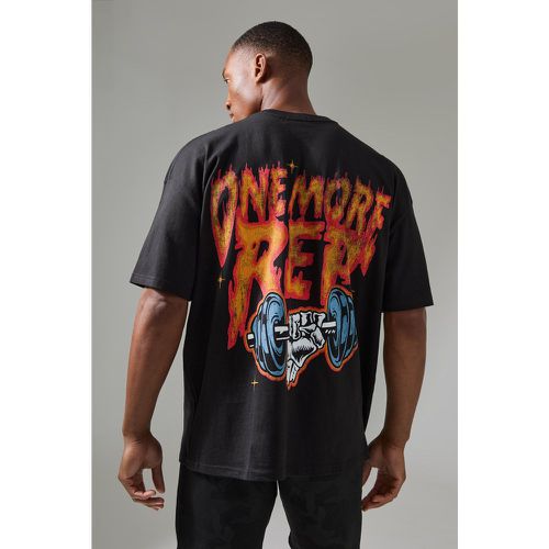 T-shirt oversize Man Active con grafica One More Rep - boohoo - Modalova