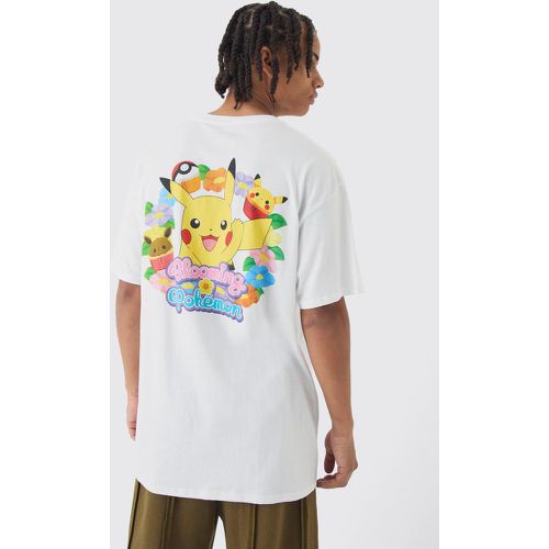 T-shirt oversize con stampa ufficiale dei Pokemon - boohoo - Modalova