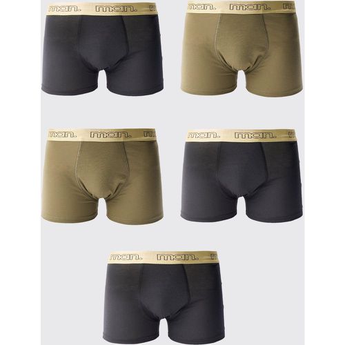 Boxer Man Dash color oro con fascia in vita - set di 5 paia - boohoo - Modalova