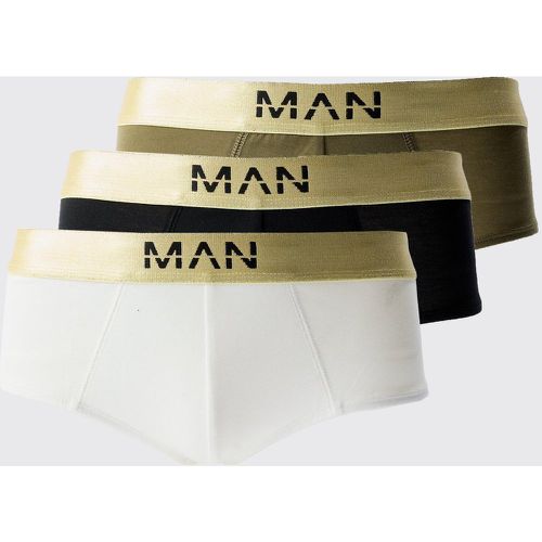 Slip Man Dash color oro con fascia in vita - set di 3 paia - boohoo - Modalova