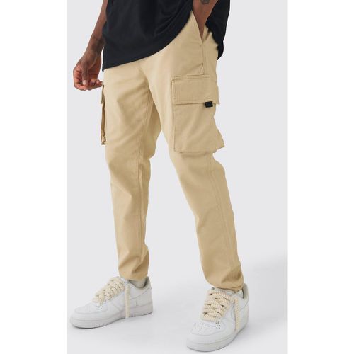 Pantalón Tall Cargo Pitillo Con Cintura Elástica Y Botamanga - boohoo - Modalova