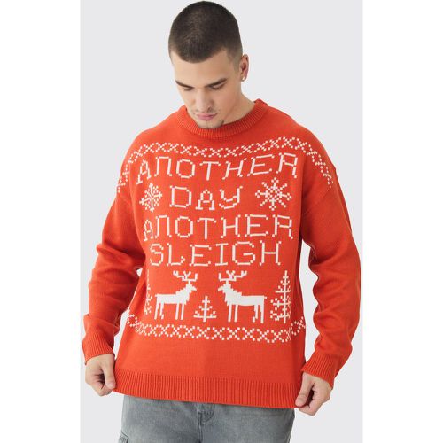 Jersey Tall Navideño Con Estampado Another Day Another Sleigh - boohoo - Modalova