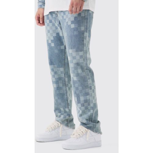 Jeans rilassati Tall in jacquard a quadri - boohoo - Modalova