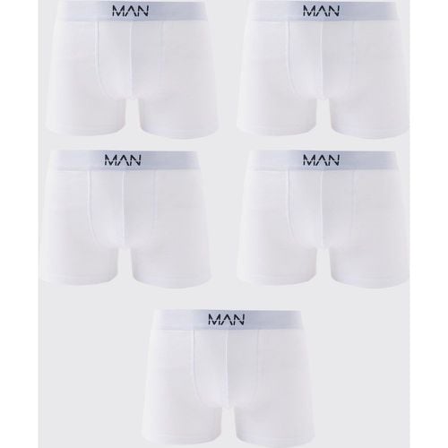 Pack De 5 Calzoncillos Man, Blanco - boohoo - Modalova