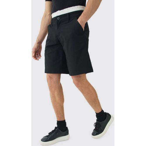 Pantalón Deportivo De Tela Con Cintura Bóxer Doble - boohoo - Modalova