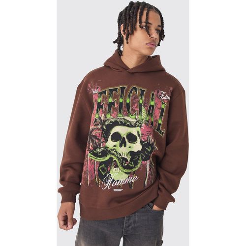 Sudadera Oversize Official Con Estampado Gráfico De Calavera A Gran Escala - boohoo - Modalova