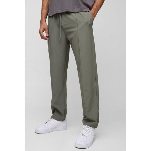 Pantaloni dritti in Stretch tecnico con nervature - boohoo - Modalova