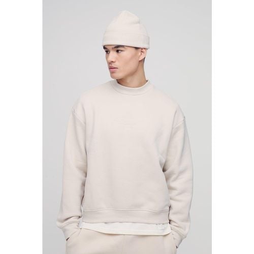 Sudadera Oversize Recta Con Cuello Extendido Y Bordado Aterciopelado - boohoo - Modalova