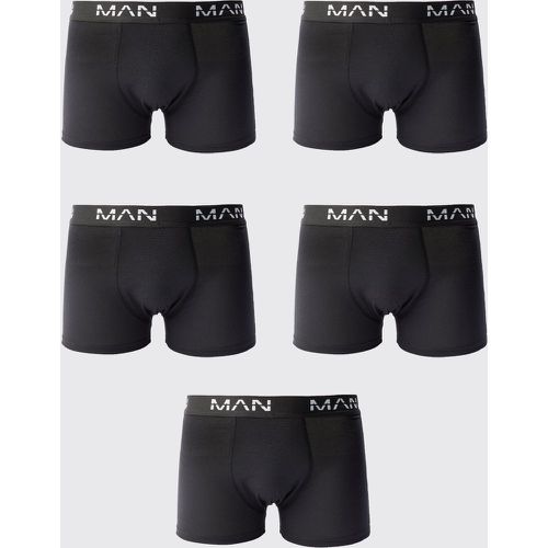 Boxer Man - set di 5 paia, Nero - boohoo - Modalova