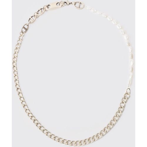 Collana con pendente misto, Grigio - boohoo - Modalova