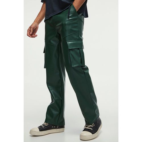 Pantaloni Cargo rilassati in PU - boohoo - Modalova