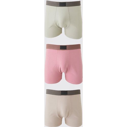 Boxer con etichetta incisa - set di 3 paia - boohoo - Modalova