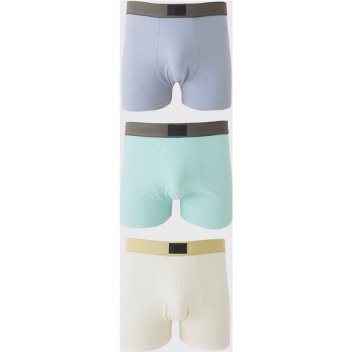 Boxer con etichetta incisa - set di 3 paia - boohoo - Modalova