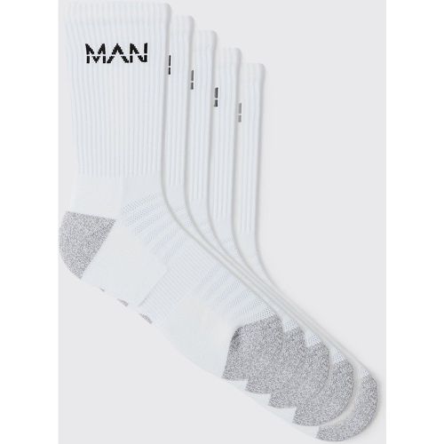 Calzini da allenamento Man Active imbottiti da allenamento - set di 5 paia - boohoo - Modalova